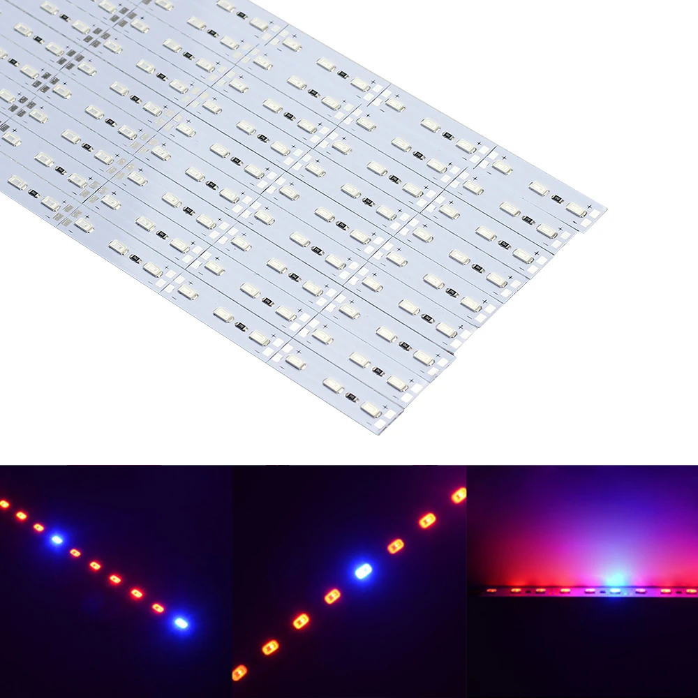 50 шт.* 0,5 м 5630SMD светодиодный светильник с жесткой полоской для выращивания, аквариум для гидропоники, теплица, полный спектр растений, цветочный светильник, s полоски