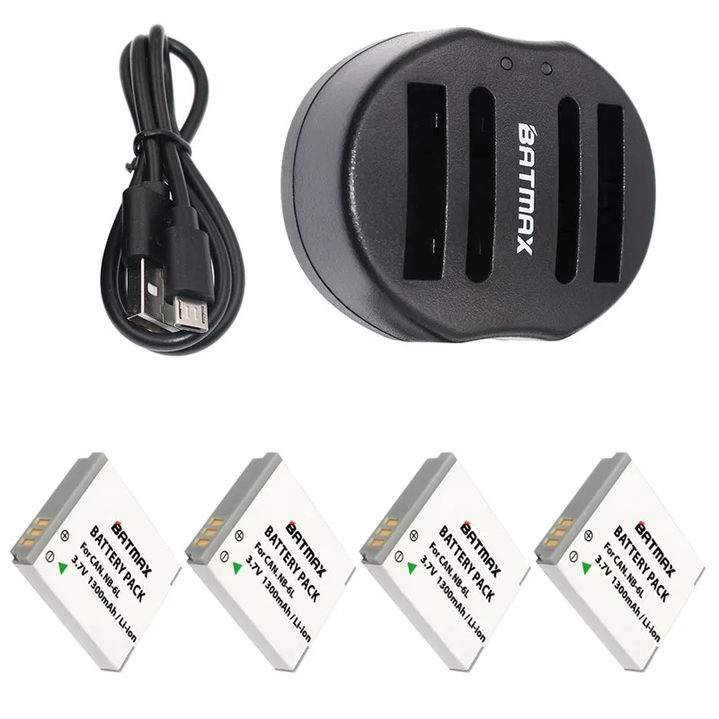 4 шт./упаковка двойное зарядное устройство с USB кабелем для CANON Digital IXUS 85 IS PowerShot S90 95