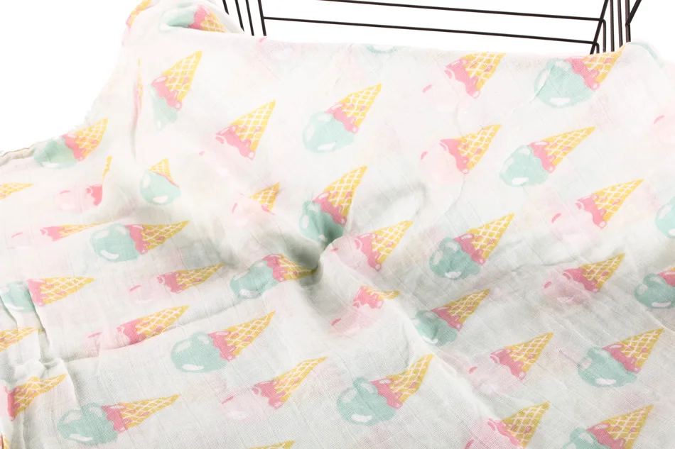 Счастливые Флейта 1 шт. муслин Bamboofiber детская Пеленка, новорожденный Одеяло Детские Обёрточная бумага 120x120 см - Цвет: S57