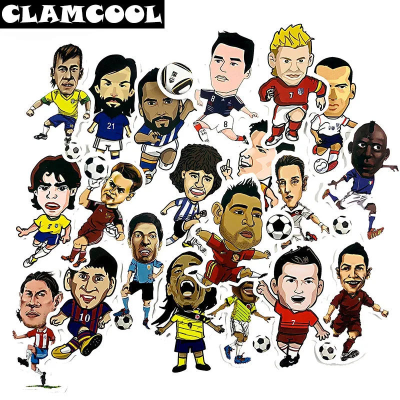 

20Pcs Sports Series Football Sticker For Guitar Furniture Motorcycle Book Laptop Computer Refrigerator Suitcase