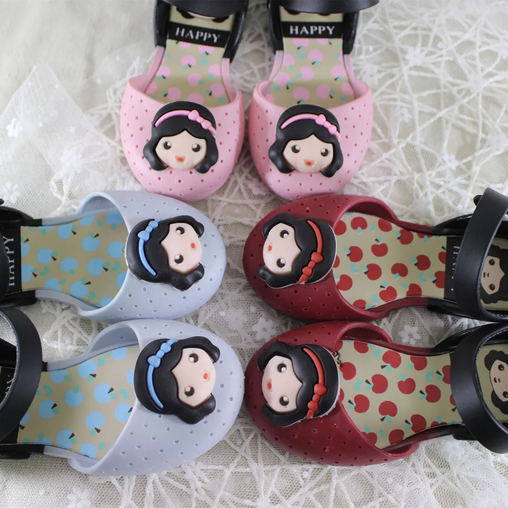 Fashion Design Black Hair Girl Wholesale High Quality Kids Jelly Sandal