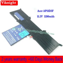 Новый Acer AP11D3F батареи Ноутбука 11.1 В 3280 мАч для ACER Aspire S3 Ultrabook 13.3 батареи Ноутбука Черный 6 cell для бесплатная Доставка