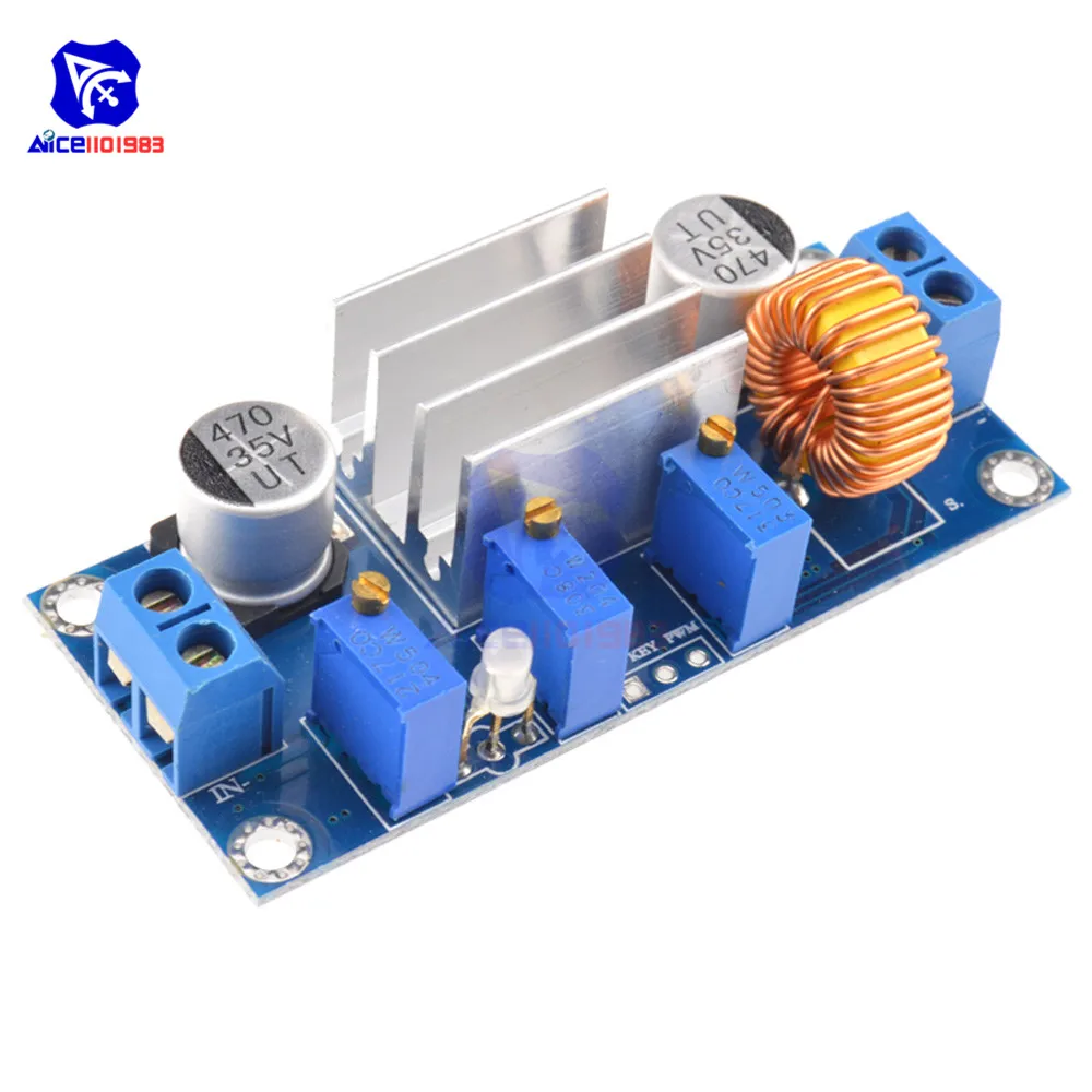

XL4005 5A CC CV Buck Step Down Buck Power Supply Module Lithium Charger for Arduino Board Adjustable Diy Electronic PCB Board