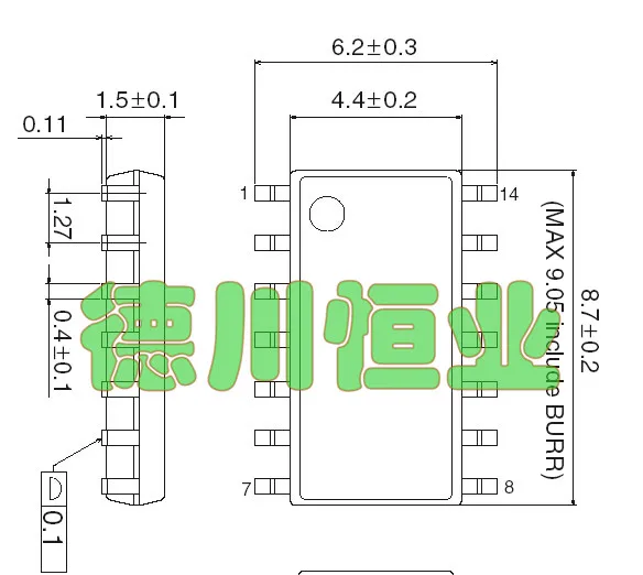 IC Разъем Sop14 к DIP14 OTS-16-03 ots-14-1.27mm ic тестовый блок программист адаптер