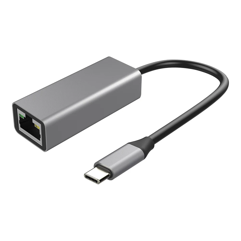 JZYuan USB C Ethernet адаптер сетевой карты USB-C для оптоволкна вай-RJ45 локальной сети для MacBook Windows 7/8/10 Тип C Ethernet 10/100/1000 Мбит/с - Цвет: USB C RJ45