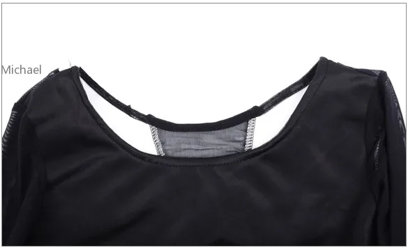 Пикантные женские работа платье с длинным рукавом Bodycon Лоскутная Элегантный