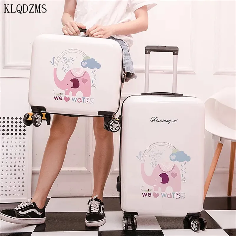 KLQDZMS 16/20/24 дюйма ПК Путешествие багаж с персонажами из мультфильмов для девочек на