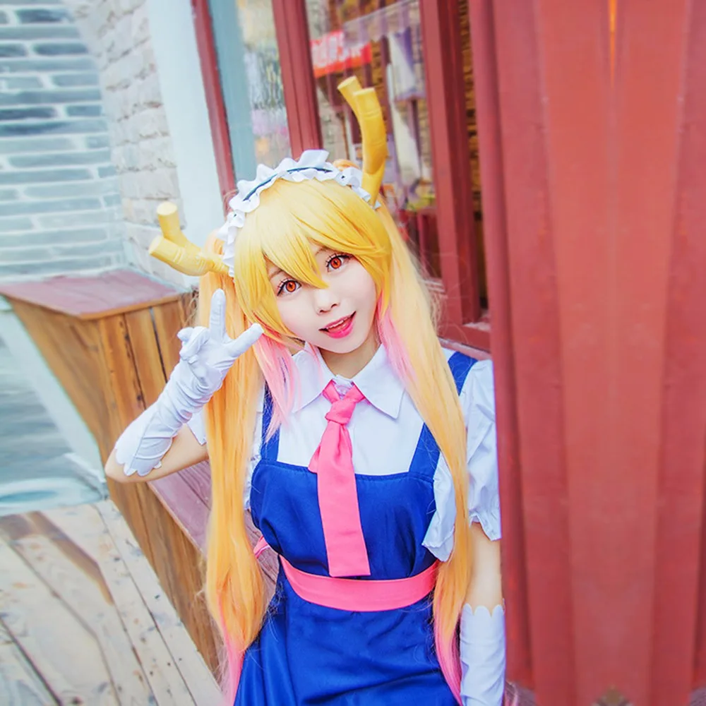 Маскарадный костюм горничной дракона мисс Кобаяши Tohru Kobayashi San Chi No Maid Dragon косплей роговой хвост Tohru