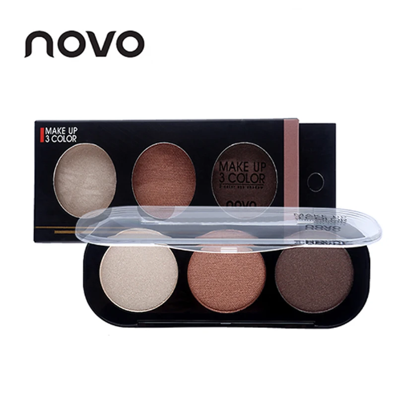 

NOVO Brand 3 Colors Shimmer Matte Eyeshadow Palette Set Makeup Shining Eye Shadow Powder Pallete Make up Pigment Beauty