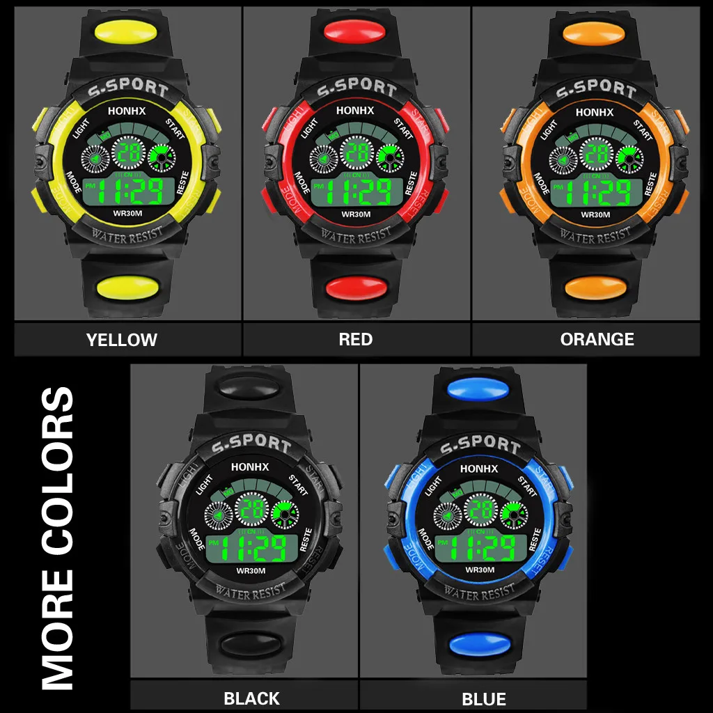 

2019 HONHX New Fashion Luxury Men Analog Digital Military Sport LED Waterproof Luminous Wrist Watch Fe.b