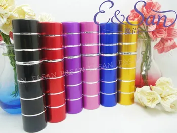 

100PCS/LOT L02-10ML Tangent Aluminum Perfume Bottle Glass Perfume Lipstick Tube Atomizer