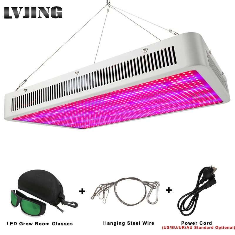 LVJING светодиодный светильник 300/400/500/600/800/1000/1200/1600W полный спектр для внутреннего