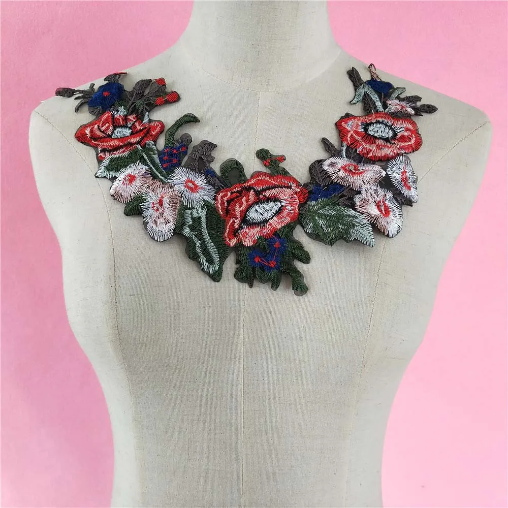 brand new fashion embroidery lace collar applique DIY clothing sewing