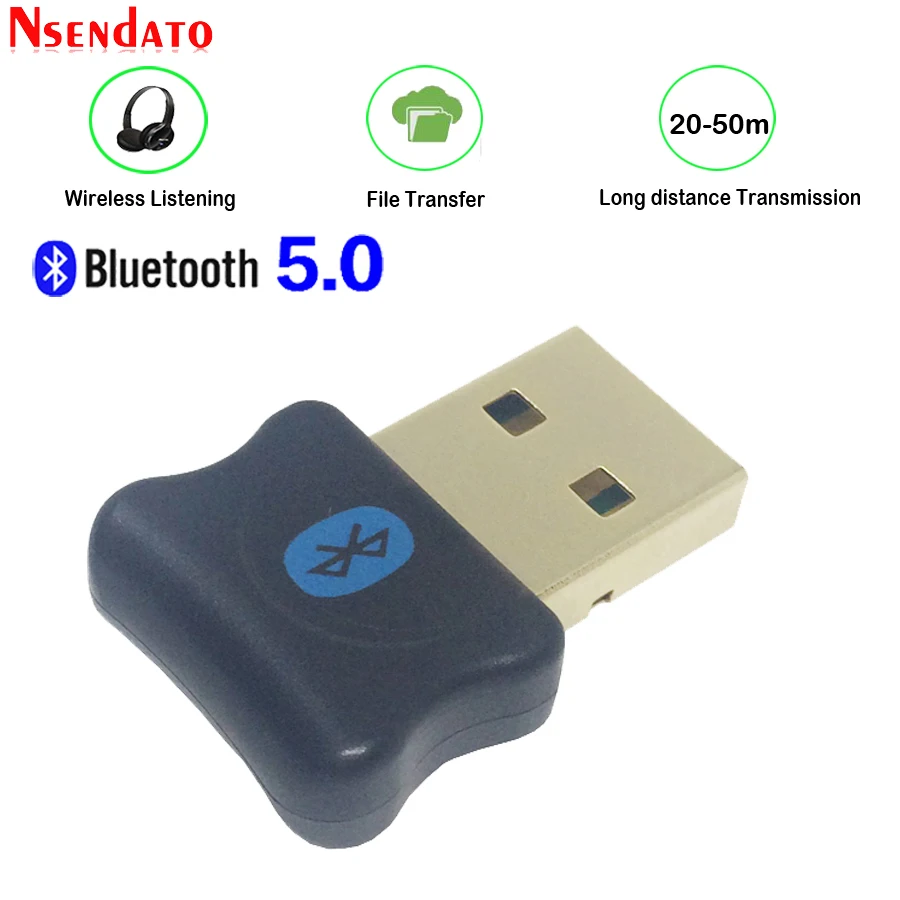 Беспроводной USB Bluetooth 5,0 адаптер ключ Музыкальный звук Adaptador длинный Диапазон Bluetooth 5,0 музыкальный приемник для компьютера ПК ноутбука