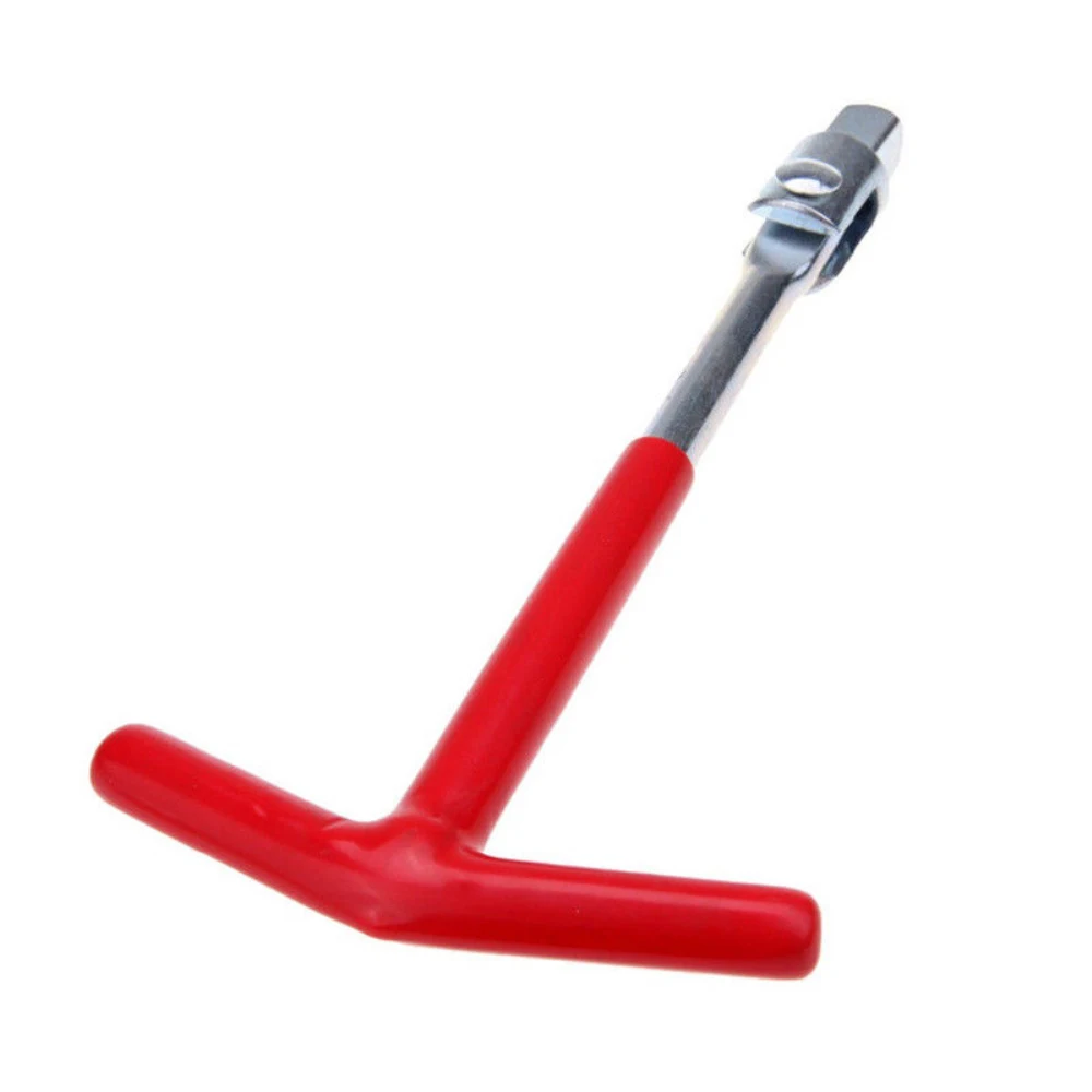 

16mm Auto Car T-Handle Joint Spark Plug Socket Wrench Remover Installer Tool Red+Silver
