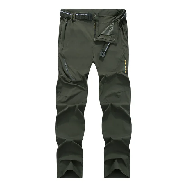 Men's Quick Dry Softshell Casual Pants Outdoor Elastic Camping Hiking Trekking Fishing Climbing Trousers Male Cargo Pants 8XL - Цвет: Army Green