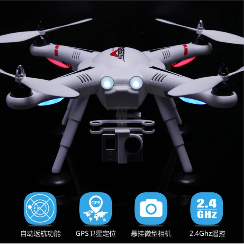 

Free Shipping V303 Smart Quadcopter For GoPro Riva FPV SEEKER GPS Drone 2.4GHz 4-CH GPS RC Drone UFO Model Support