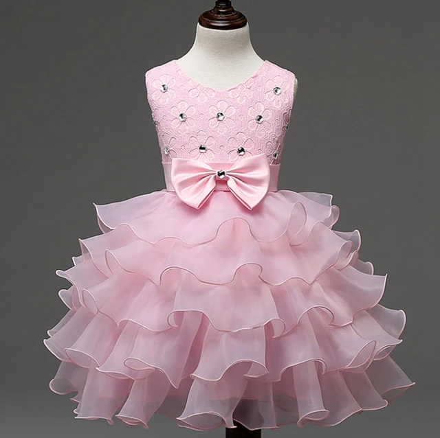 Buy Baby Girls Wedding Dress Sleeveless 2016 New