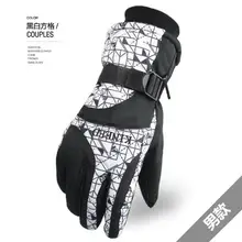 Для мужчин прочные зимние теплые велосипедные ветрозащитные уличные перчатки лыжные перчатки