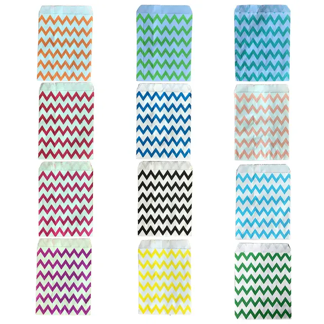 25pcs Food Packaging Bags Craft Paper Bag Christmas Wedding New Year 25pcs Food Packaging Bags Craft Paper Bag Christmas Wedding New Year Favor Party Supplies Striped Candy
