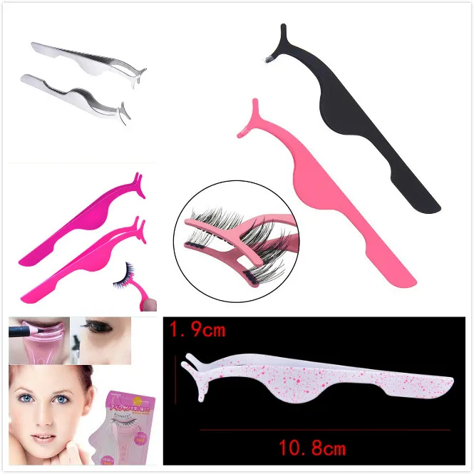

Stainless Steel False Eyelashes Extension Curler Fake Eye Lash Eyelash Tweezers Applicator Clip Clamp Eyes Makeup Beauty Tools