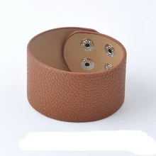 Браслет с монограммой из искусственной кожи 2 ряда посеребренный Многоцветный Кожаный Браслет-манжета для детей, женщин и мужчин