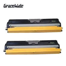 Из 2 предметов черные красящие картриджи для magicolor 1600 1650EN 1690MF 1680MF картридж для лазерного принтера тонер для Konica Minolta 1600 w