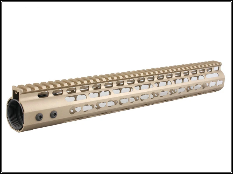 KEYMOD style Rail System of high quality aluminum alloy 15 inch Handguard For AR - 15 M4 M16 TAN- Free shipping KEYMOD style Rail System of high quality aluminum alloy 15 inch Handguard For AR - 15 M4 M16 TAN- Free shipping