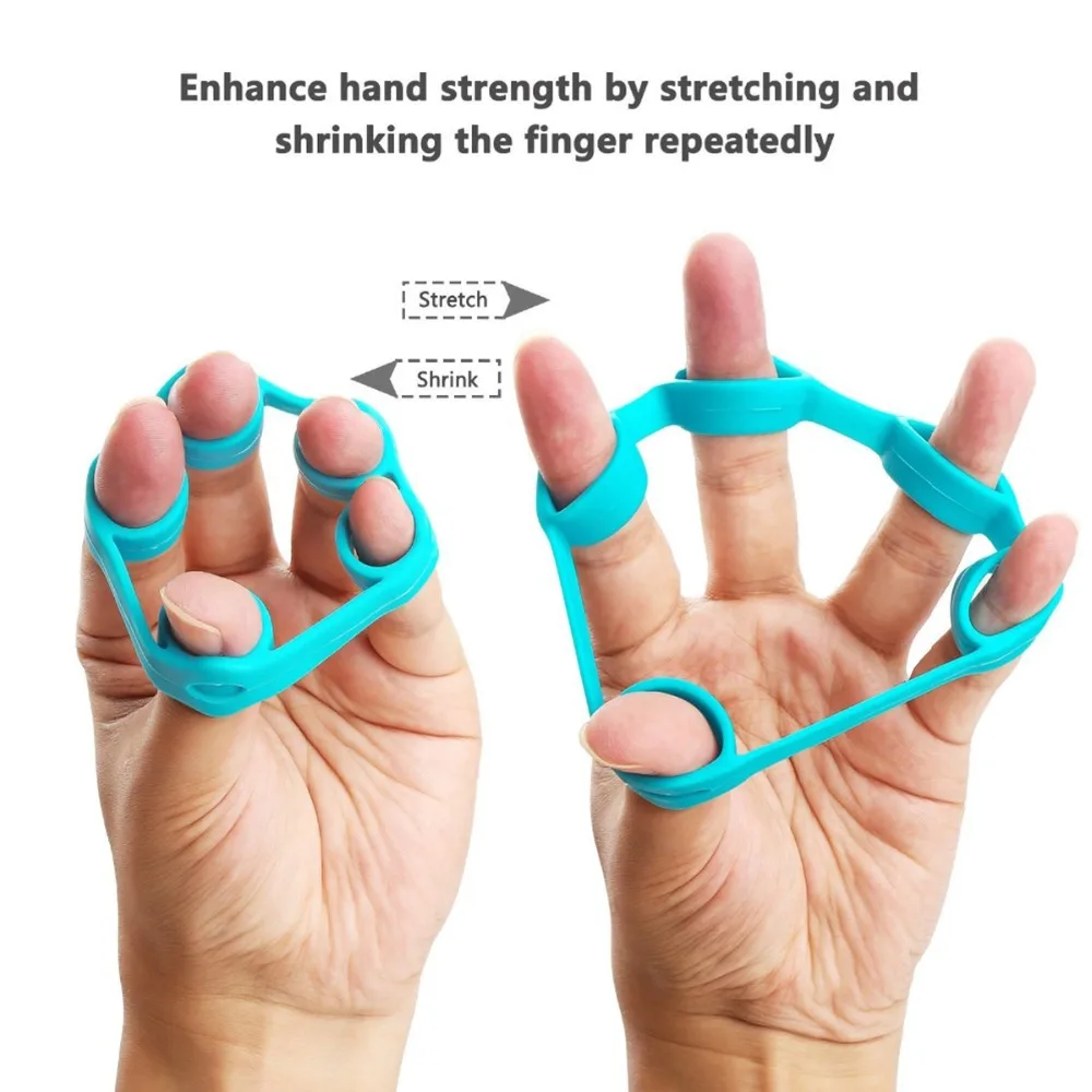 Finger Resistance Bands Hand Grip Ring Finger Hand Power Training Bands Hand Training Stretcher Exercise Pull Ring Fitness Bands