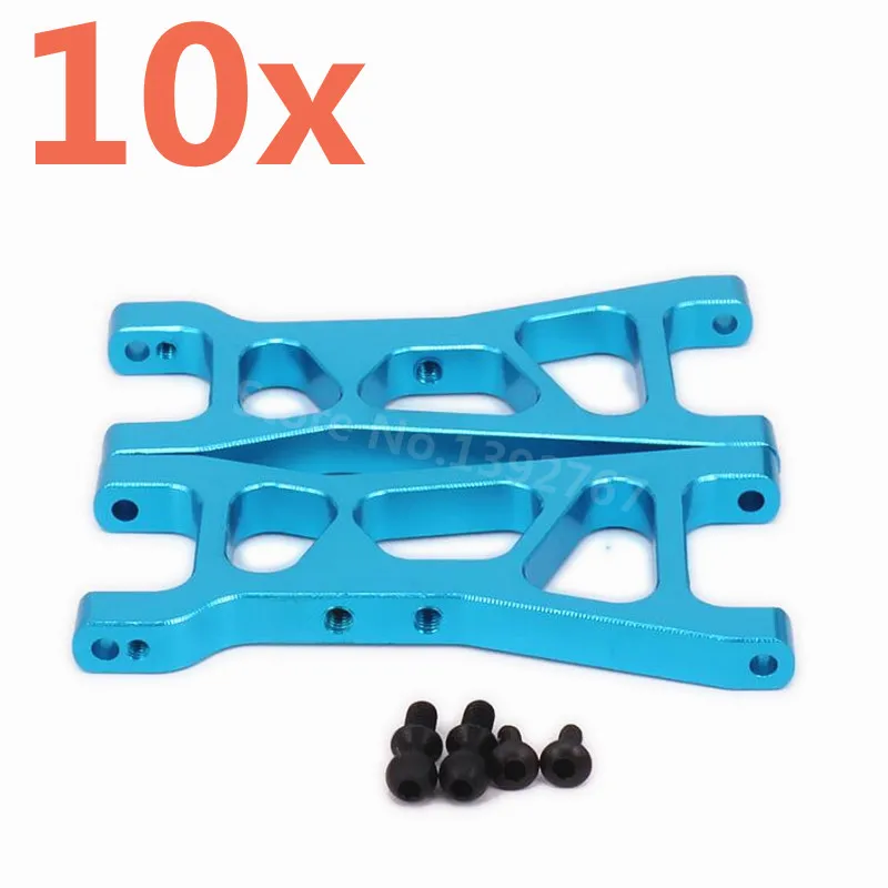 

10 Pieces RC Car Aluminum Rear Lower Suspension Arm For 1/18 Scale Revel 24540 Scorch Hobbico Dromida BX/MT/SC4.18 Monster Truck