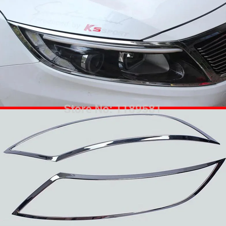 For KIA K5 2014 2015 ABS Chrome Headlight Lamp Cover Trimtrim cover