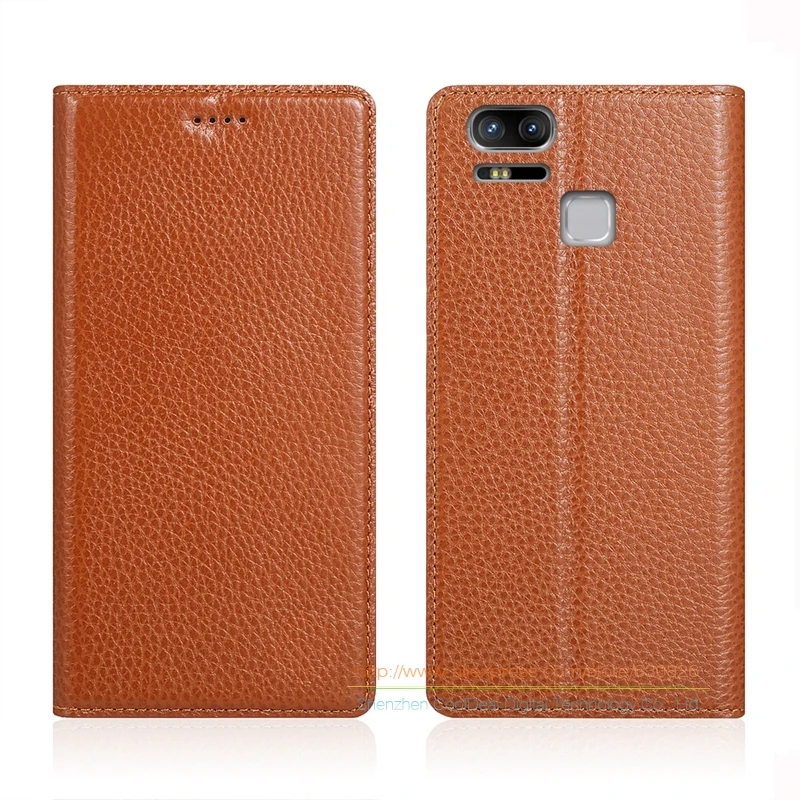 bilder für Invisible Magnet Echtes Leder-kasten Für Asus ZenFone 3 Zoom ZE553KL Handy Flip Stehen Rindsleder Abdeckung bilder für Invisible Magnet Echtes Leder-kasten Für Asus ZenFone 3 Zoom ZE553KL Handy Flip Stehen Rindsleder Abdeckung