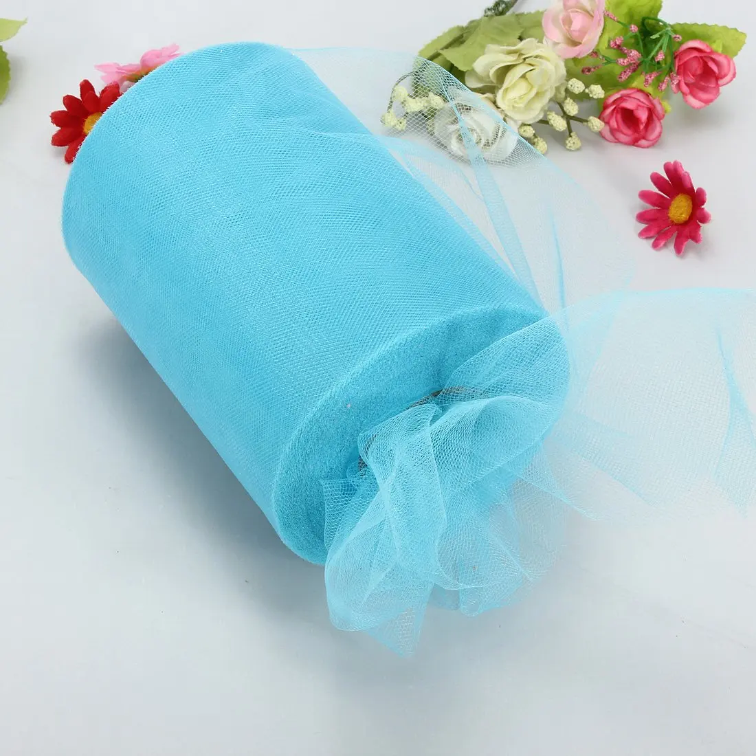 Decorative Tulle Fabric Promotion For Promotional Haochu 8 20cm Wide Snow White Organza Table Runner Roll Tulle Diy Chair Sash Bow Fabric Wedding Marrige Party Decoration 20m Lot