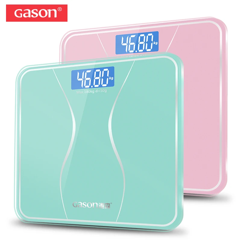 GASON A2s Bathroom Body Scale Glass Smart Household Electronic Digital Floor Weight Balance Bariatric LCD Display 180KG/50G