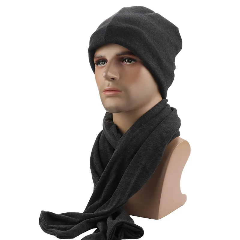 2016 New Fashion Men Hats Scarves Sets Multifunctional Head Caps Man