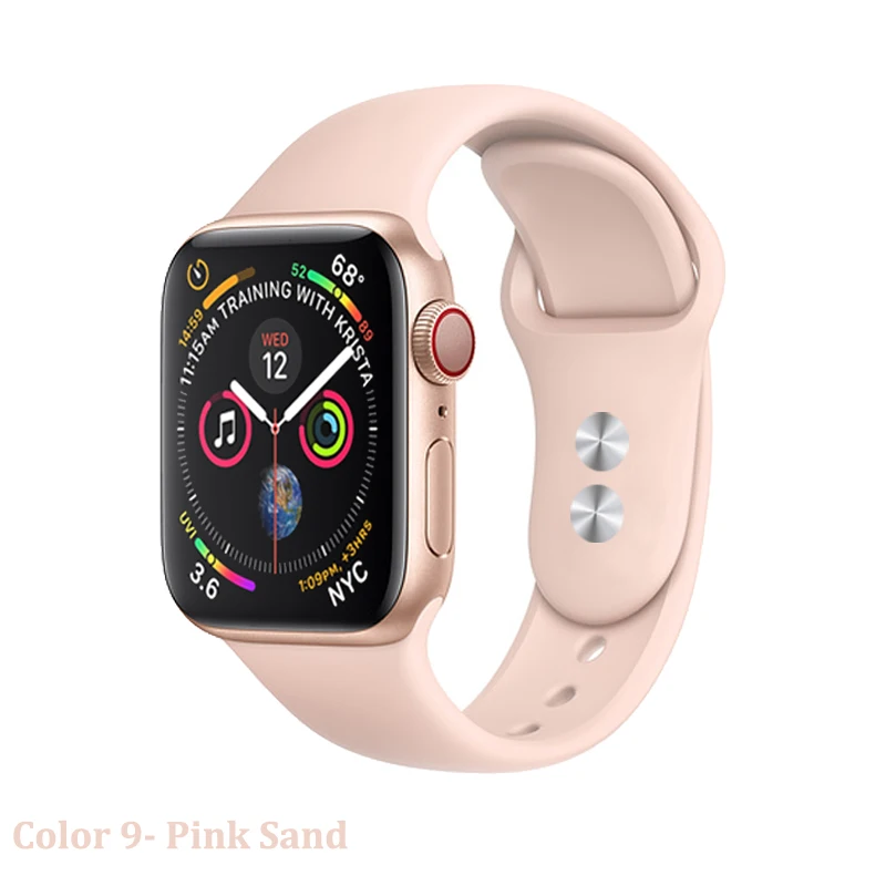 Strap for Apple watch band Silicone Sport correa 4 44mm 40mm iwatch 4 3 2 42mm 38mm Bracelet pulseira aple watch 4 accessories