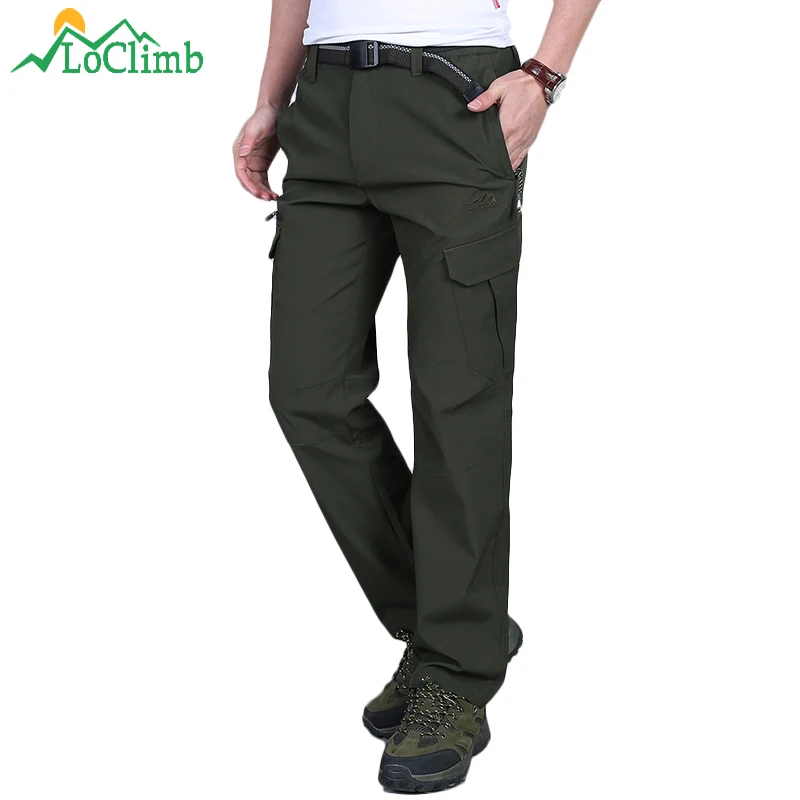 LoClimb NEW Men's Spring Summer Camping Hiking Pants For Men Outdoor