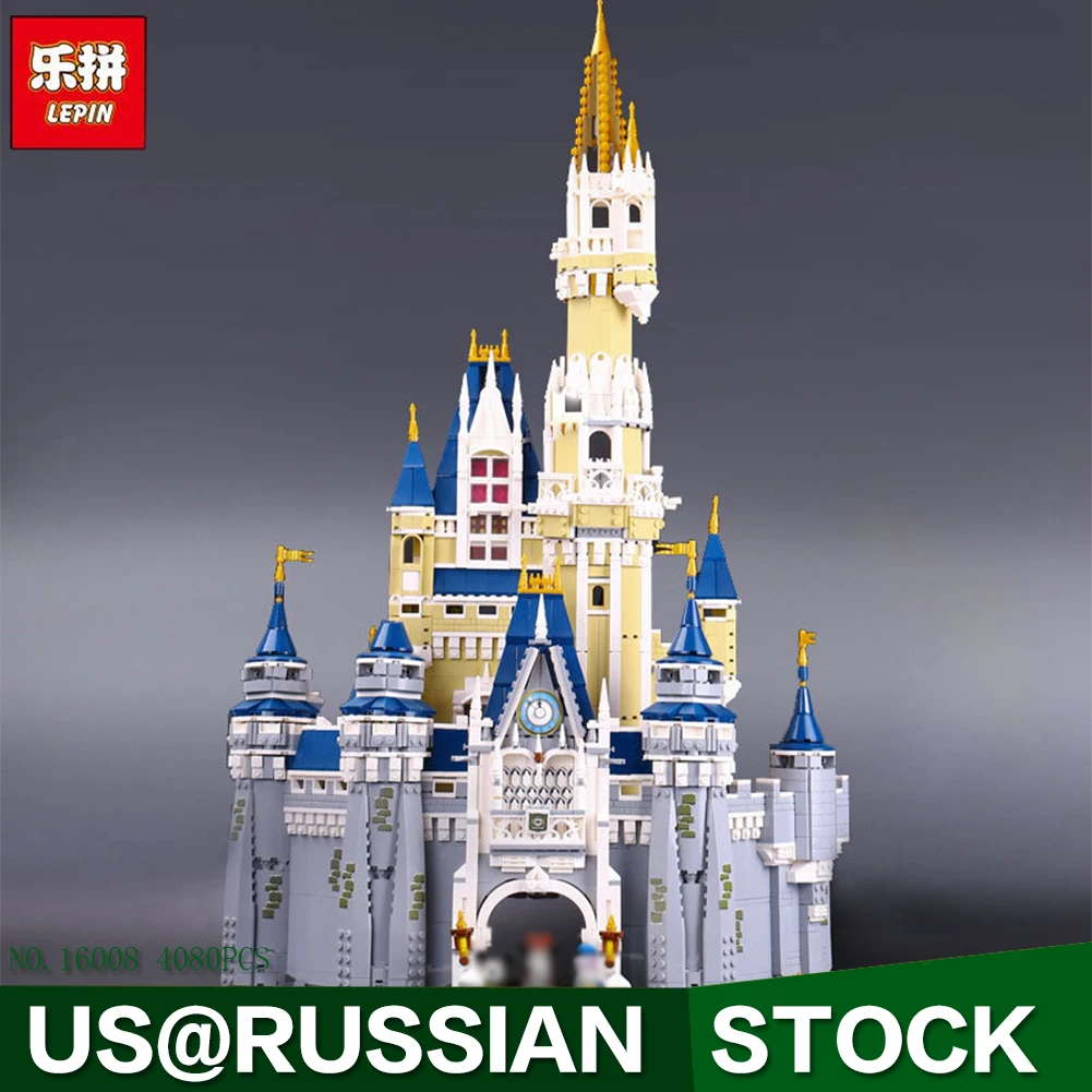 

LEPIN 16008 led light Creator Cinderella Princess Castle City Model Building Block Children Toy Gift Compatible 71040 whith led