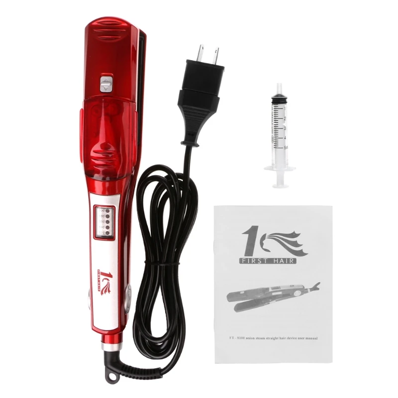 

2018 Professional Electric Hair Straightening Brush Styling Tool Steam Hair Straightener Comb Brush Flat Iron Ceramic Hair Iron
