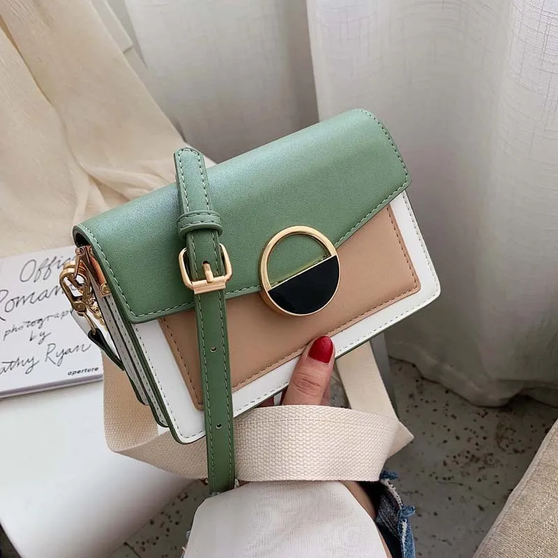 

Mini Pu Leather Crossbody Bags For Women 2019 Green Chain Shoulder Messenger Bag Lady Travel Purses and Handbags Crossbody Bags