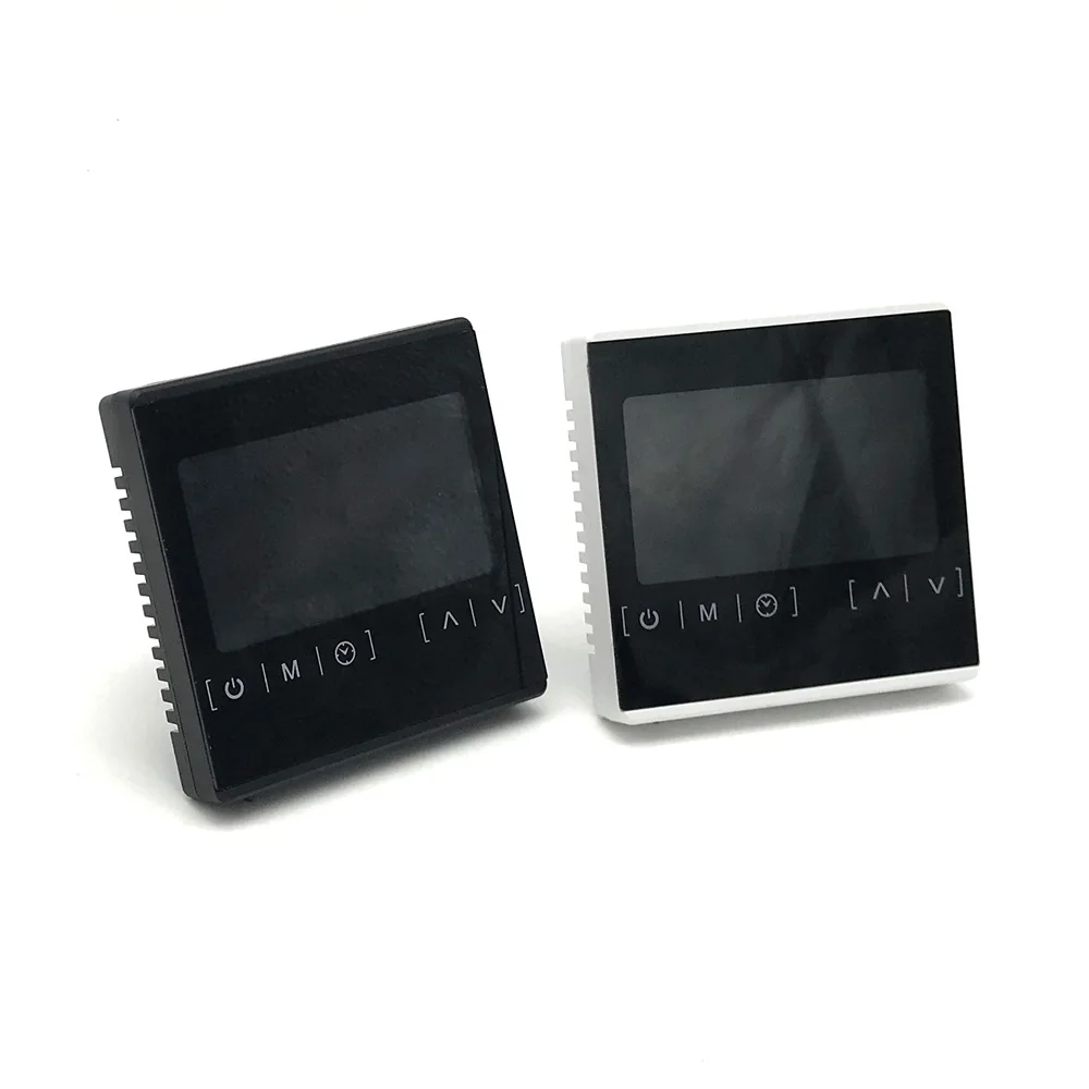 Baratos 110V 120V 230V todo pantalla táctil controlador de temperatura termorregulación luz trasera negra termostato de sala de calefacción eléctrica