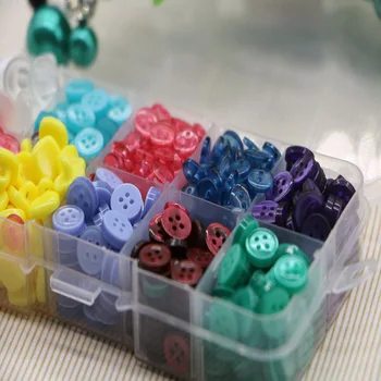 

100pcs 6mm-15mm DIY plastic buttons lovely mini round shape sewing clothes button for crafts scrapbooking sewing accessories