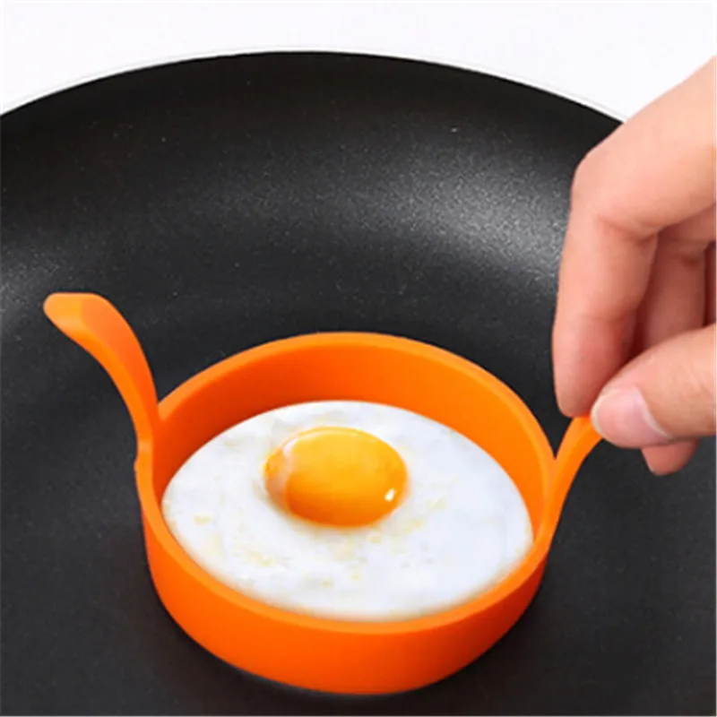 1Pc Silicone Fried Egg Oven Poacher Pancake Egg Rings Mould Kitchen