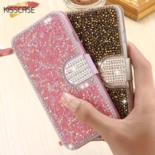Kisscase Роскошный кожаный чехол для iPhone 6 6S Plus блеск кошелек телефона чехол Коке для iphone 6S плюс 7 7 плюс 5 5S se