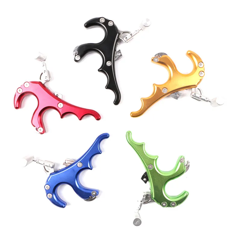 

4 Finger Grip Caliper Arrow Release Aids for Compound Bow Hunting Archery Aluminum Archery Arrow 4 Finger Grip