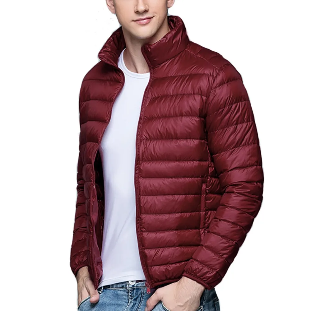 

2019 Men Jacket Down Winter Autumn Ultra-light Casual Fashion Jacket Waterproof Windbreaker Male Jacket Warm Down Coat Outerwear