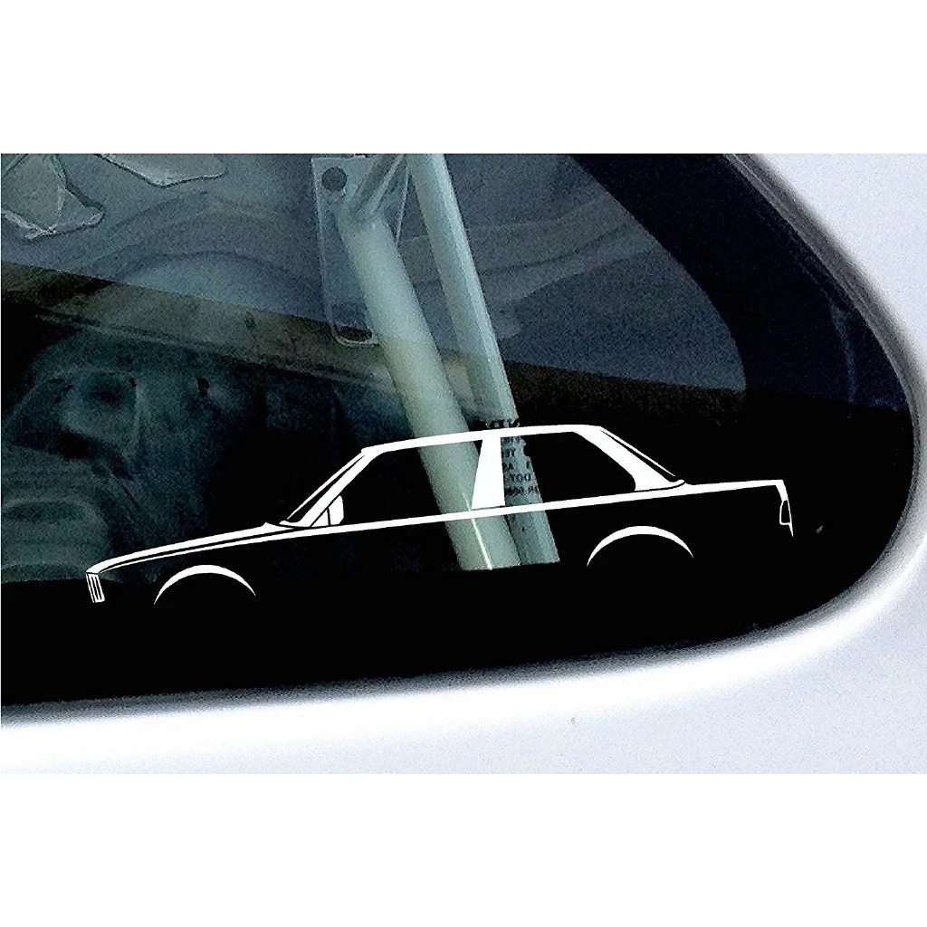 2X window наклейки в форме силуэта на основе E30 3 series coupe sticker 15 см|Наклейки| |