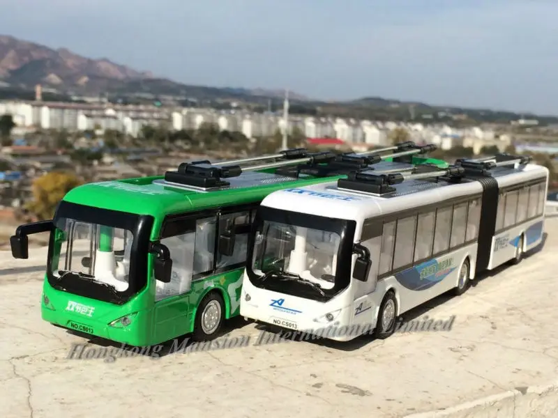 Масштаб 1:32 бинодальный Двухсекционный туристический автобус литый под