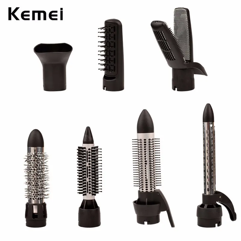 Kemei многофункциональный фен для волос Профессиональный фен горячий и холодный ветер для завивки волос наборы кистей Инструменты для укладки