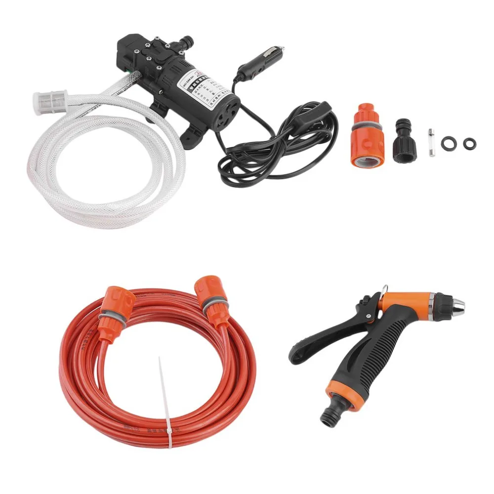 

High Pressure Self-priming Electric Car Wash 80W Washing Pump 12V Car Washer Washing Machine With Cigarette Lighter Cable